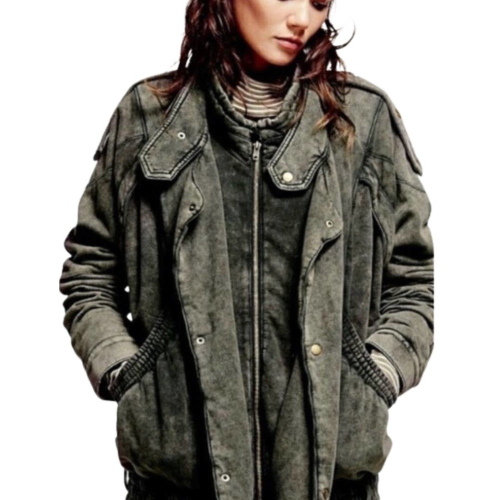 Free People We The Free | Breakfast Club Oversized Moto Jacket | Size XS/S